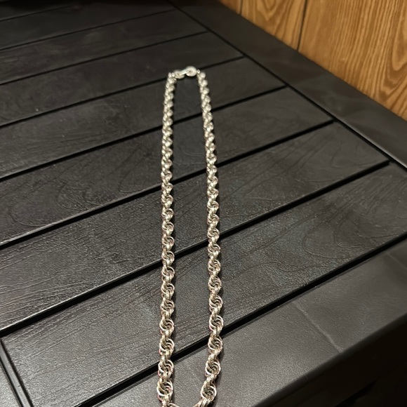 Monet Silver Rope Chain Necklace Classic Design - Picture 1 of 3